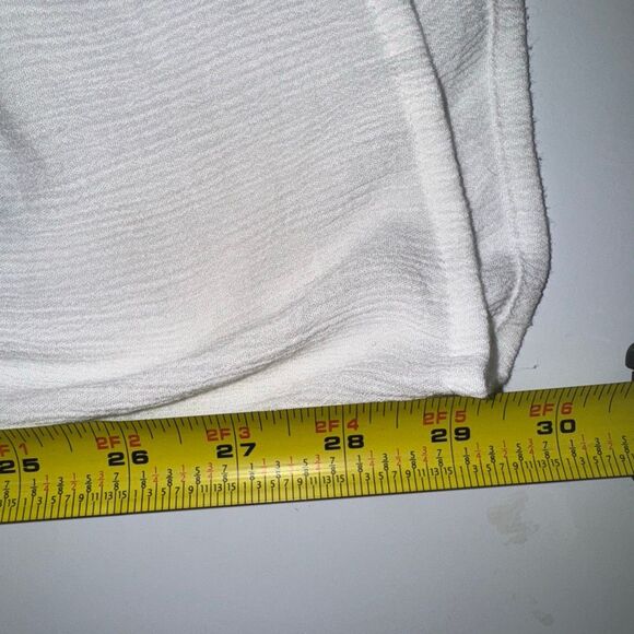 Shade & Shore White Smocked Waist Side Slit Cover-Up Pants | Large | Swim - Picture 10 of 10